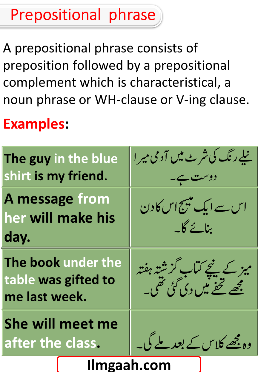 Phrases And Their Types With Examples